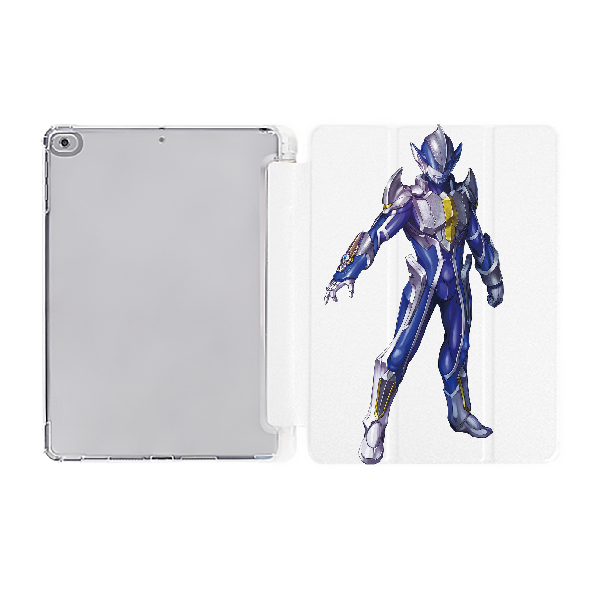 （画像用） ウルトラマン Ultraman IPad ケース ペン収納付き 三つ折りスタンド PUレザー×シリコン 対応機種9.5/10.5/10.9インチ